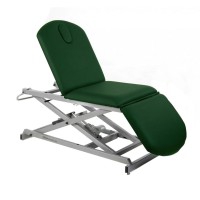 Electric stretcher: three bodies, chair type, with straight rise without lateral displacement, with roll holder and face cap (two models available)